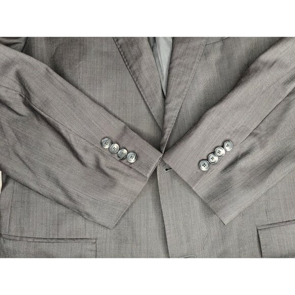 John W. Nordstrom 100% Travel Wool Men's Blazer Sports Coat 44L 2-Button Gray - Picture 6 of 12